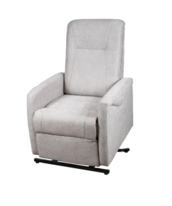 Poltrona massaggiante "siena" tessuto grigio con recliner elettrico, 75x93x105 cm